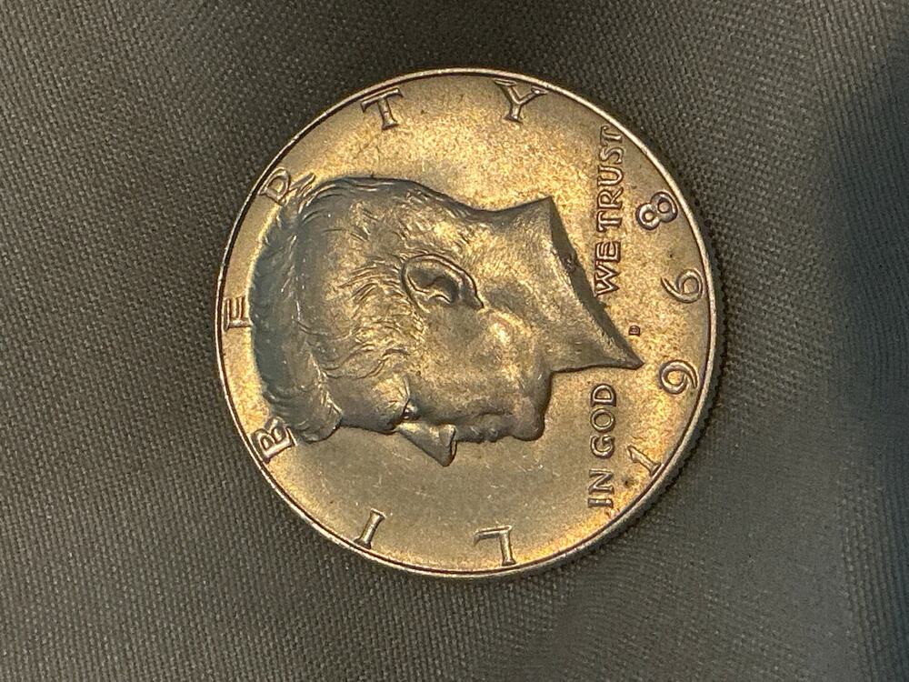Very nice and very detailed 1968 D Half dollar